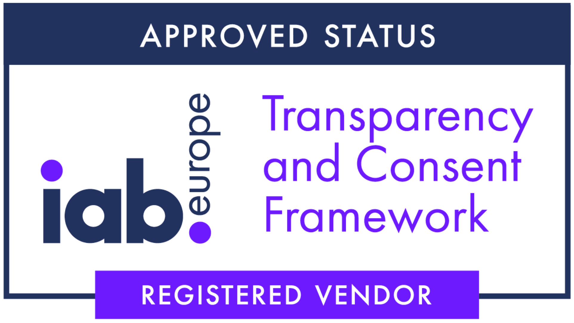 Selo IAB Europe Transparency and Consent Framework — Registered Vendor